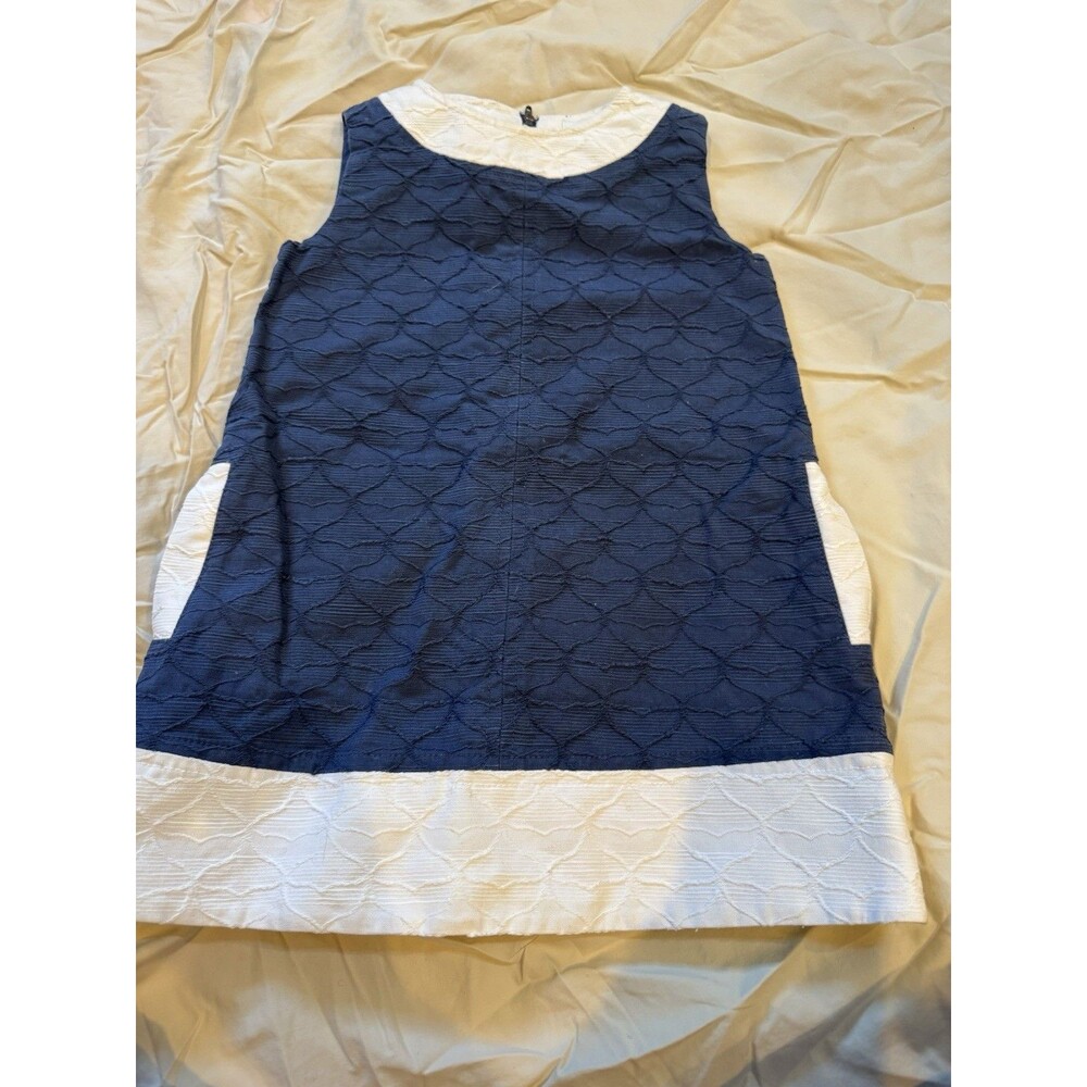 Vineyard Vines 100% Cotton Navy And White Sleeves Party Dress - Sz 3T